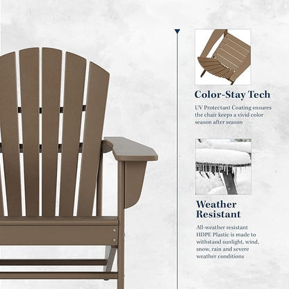 WestinTrends Dylan Outdoor Adirondack Chair (Set of 8), Red
