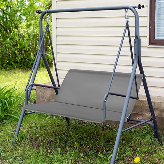 Outdoor Porch Patio Swing Seat Cover, 600D Thickened Oxford Waterproof Swing Cushion Protection Covers Replacement for Outdoors Garden Yard Furniture Chairs (Gray, 58.2"x19.7"x19.7")