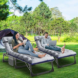 LILYPELLE Folding Outside Chaise Lounge Chair with Mattress - Photo 3