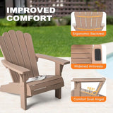 NUU GARDEN Folding Adirondack Chair, Plastic Fire Pit Chairs, Patio Chair Weather Resistant, Outdoor Chairs - Photo 5