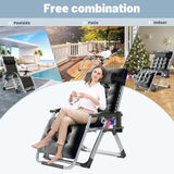Slsy Zero Gravity Chair, Reclining Lounge Chair with Removable Cushion & Tray for Indoor and Outdoor - Photo 6