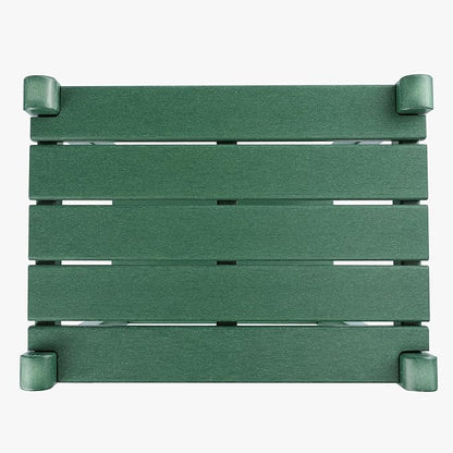 WestinTrends Malibu 36" Outdoor Adirondack HDPE 2-Tier Patio Side Table, Dark Green