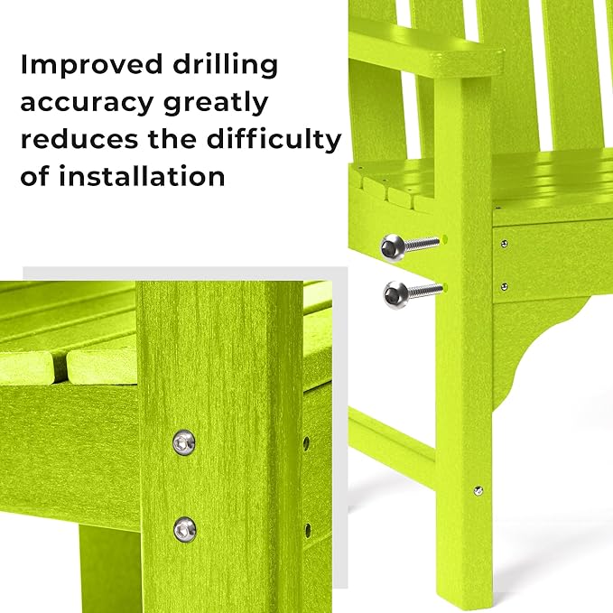 Costaelm Outdoor Dining Arm Chair, Patio HDPE Garden Dining Table Chair, Poly Lumber Waterproof Restaurant Bistro Farmhouse Chairs for Outside Porch Backyard, Lime