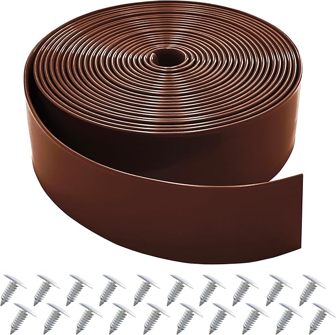 Vinyl Straps for Patio Chair Repair Kit 2'' Wide 20 Ft Long Replacement Straps + 20 Free Rivets for Outdoor Lawn Furniture Chaise Lounge Repair (Brown)