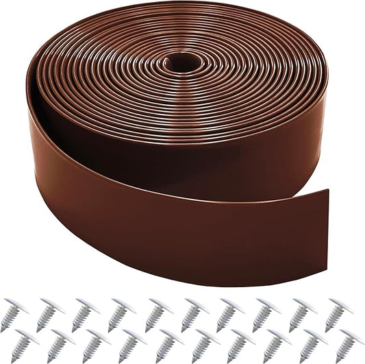 Vinyl Straps for Patio Chair Repair Kit 2'' Wide 20 Ft Long Replacement Straps + 20 Free Rivets for Outdoor Lawn Furniture Chaise Lounge Repair (Brown)