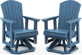 SERWALL Adirondack Swivel Glider Chair, HDPE Patio Glider Set of 2, All-Weather Glider Chair for Porch, Balcony - Photo 1