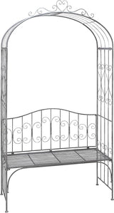 Deco 79 41394 Metal Garden Arch with Bench, 45 by 88-Inch - Photo 1