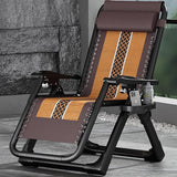 Lounge Chair Chaise Recliner Outdoor Folding Adjustable Heavy Duty Chair with Cup Holder Pillows for Poolside Backyard - Photo 2
