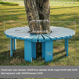 2 pcs Tree Bench Wrap Around Tree Bench Wooden Curved Benches Outdoor Strong Bearing Capacity 660Lbs - Photo 6