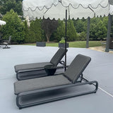 PURPLE LEAF Patio Chaise Lounge Outdoor with Cushion Aluminum Tanning Chair 1 Piece Lounge Adjustable Reclining Dark - Photo 2