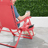 Best Choice Products Adjustable Zero Gravity Chair, Monochromatic Color Folding Patio Recliner w/Side Tray - Photo 5