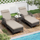 3 Piece Patio Chaise Lounge Set - Photo 1