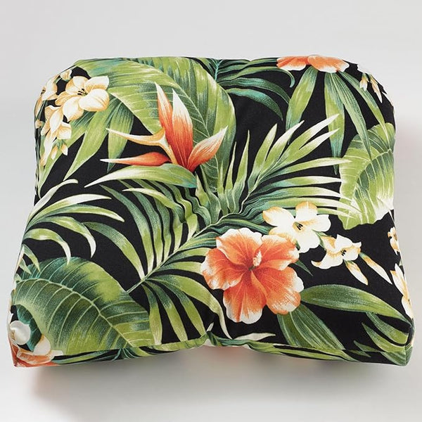 BrylaneHome Tufted Chair Cushion - 18" L x 17" W x 3" H - Patio & Outdoor - Patio & Outdoor - Water - Photo 1