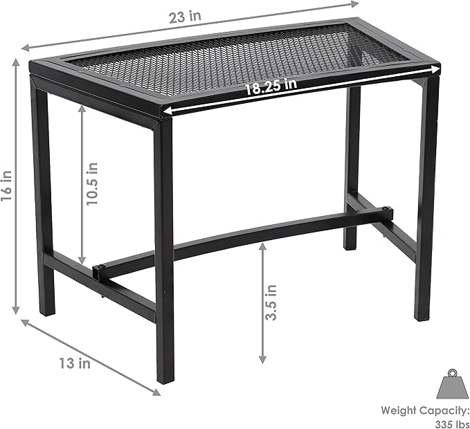 Sunnydaze Mesh Outdoor Curved Bench - Metal Patio Bench Set - Heavy-Duty Outdoor Seats for Backyard or Fire Pit - Black - Set of 2