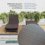 Nestl Chaise Lounge Chair Outdoor Set of 4, Wicker Patio Lounge Chair, Outdoor Lounge Chair with Reclining Backrest - Photo 8
