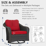 Wicker Swivel Rocking Chairs Set 2 - Photo 2