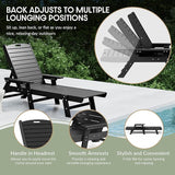 WestinTrends Malibu Poly Reclining Chaise Lounge Black - Photo 6