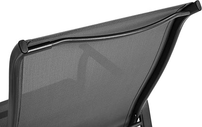 Yaheetech Set of 6 Patio Dining Chairs, Outdoor Stackable Patio Chairs with Backrest/Armrests, All Weather Chairs for Garden/Lawn/Porch/Backyard Pool, Gray
