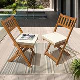 IDZO Serene Bistro Set – 2-Piece Foldable Acacia Wood Chairs with Cushions, FSC-Certified Durable Construction - Photo 9