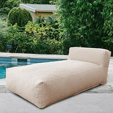 Outdoor Bean Bed Chair Sun Lounger, Outdoor Couch Sofa for Patio & Pool, Foam Filling Day Bed Furniture - Photo 1