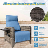 Upgraded Outdoor Recliner Chair, Reclining Patio Chairs with Adjustable Back up to 150°Lay Flat and Extended Footrest - Photo 5