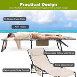 NUU GARDEN Folding Oxford Chaise Lounge Chair - Photo 4