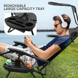 Athena Collection Folding Zero Gravity Chair with Canopy, Adjustable Lounge Chair Recliner - Photo 6
