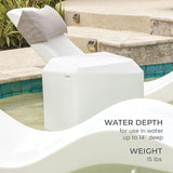 Aqua Outdoors in-Pool Side Table Large for 10-14 in. of Water (White Granite) - Photo 7