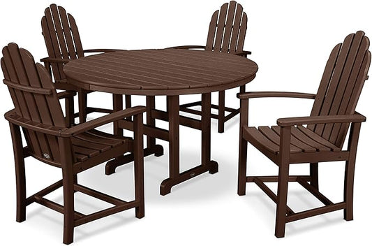 POLYWOOD® Classic Adirondack Dining Set, Mahogany