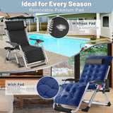 Slsy Zero Gravity Chair Oversized XL, Reclining Lounge Chair with Removable Cushion & Tray for Indoor and Outdoor - Photo 4