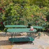 Zaer Ltd. Vintage Style Metal Patio Furniture with Heart Design Accents, Outdoor/Indoor Decor (Antique Green - Photo 1