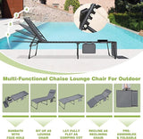 BlueWish 2 Pack Beach Chairs, Sunbath Outdoor Lounge Chair Folding Beach Chair with Adjustable Backrest - Photo 6