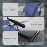 Outsunny Tanning Chaise Lounge Chair, 4-Position Beach Chair with Face & Arm Holes, Pillow headrest - Photo 8