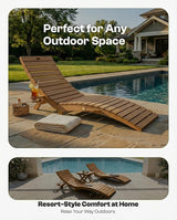 Pre-Assembled Folding in-Pool Lounge Chair, HDPE Outdoor Chaise Lounge with Cup Holder, Pool Lounge Chair for Poolside - Photo 5