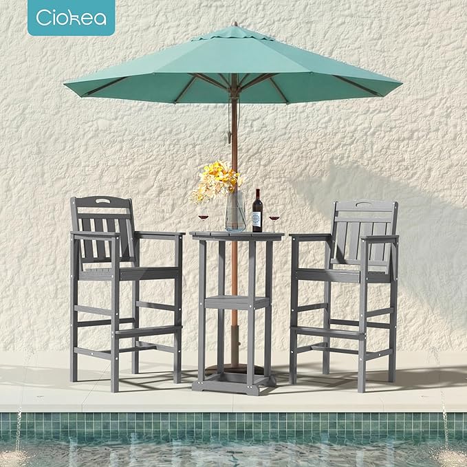Ciokea 3-Pcs Bistro Table and Chairs - Photo 8