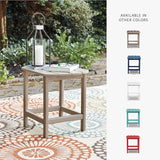 Signature Design by Ashley Sundown Treasure Outdoor Patio HDPE Weather Resistant End Table, Brown - Photo 7