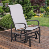 Outsunny Outdoor Glider Chair, Gliders for Outside Patio with Smooth Gliding Mechanism and Lightweight Construction for - Photo 2