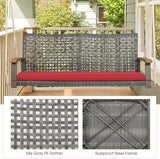 Tangkula 2-Person Outdoor Porch Swing with 118" Hanging Ropes - Photo 5
