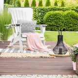 FUNBERRY Folding Adirondack Chair Set of 3, All Weather HDPE Fire Pit Chairs with Cup Holder for Outdoor - Photo 5