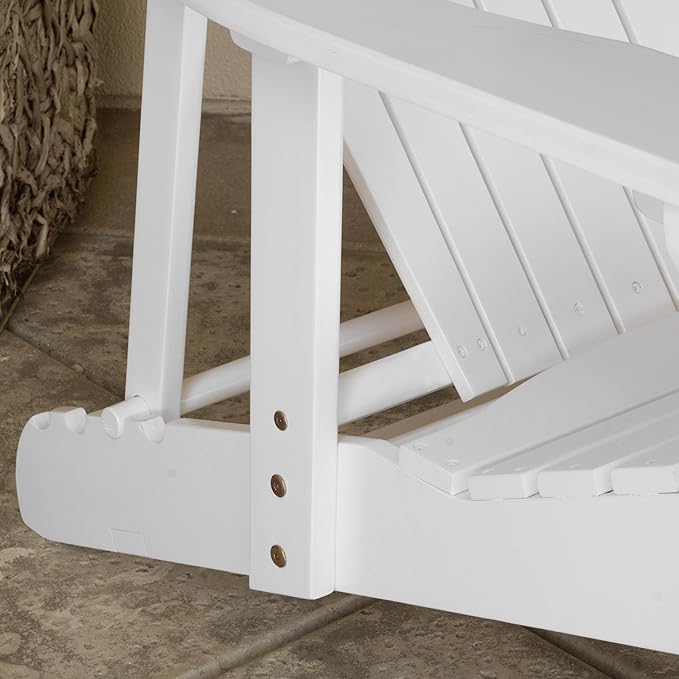 Christopher Knight Home Hayle Reclining Wood Adirondack Chair with Footrest, White