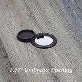 Outdoor Dining Table with Square Wooden-Like PVC Table Top and Umbrella Hole for Bistro, Garden, Poolside, Backyard - Photo 7