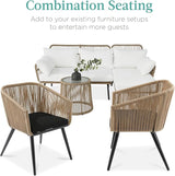 Best Choice Products Set of 2 Patio Dining Chairs, Outdoor Seating for Backyard, Poolside, Balcony w/Woven Wicker Design - Photo 7