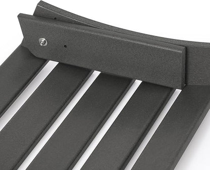 WestinTrends Outdoor Patio Adirondack Ottoman Foot Rest, All Weather Poly Lumber Foot Stool for Adirondack Chair, Widely Used for Outside Porch Pool Lawn Backyard, Gray