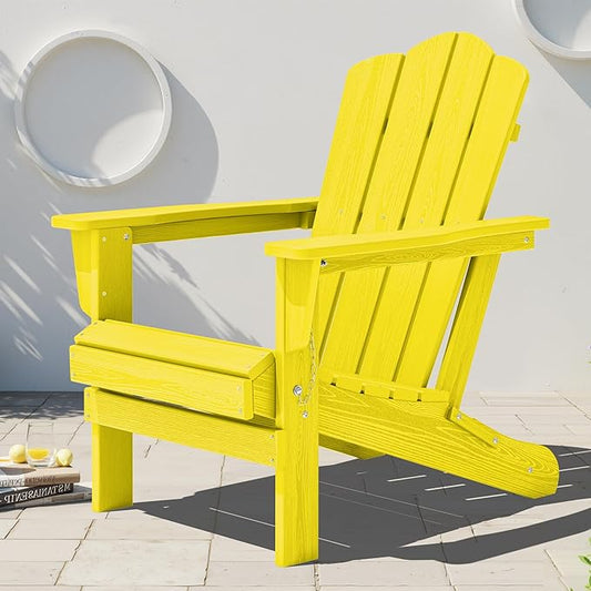 KINGYES Folding HDPE Adirondack Chairs