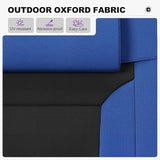 PURPLE LEAF Oversized Outdoor Reclining Chair Set of 2 Patio Zero Gravity Chaise Lounge Folding Chair with Quilted - Photo 3