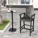 Tangkula Outdoor Tall Adirondack Chair 30 Inches Seat Height, HDPE Bar Height Patio Chair with High Backrest - Photo 9