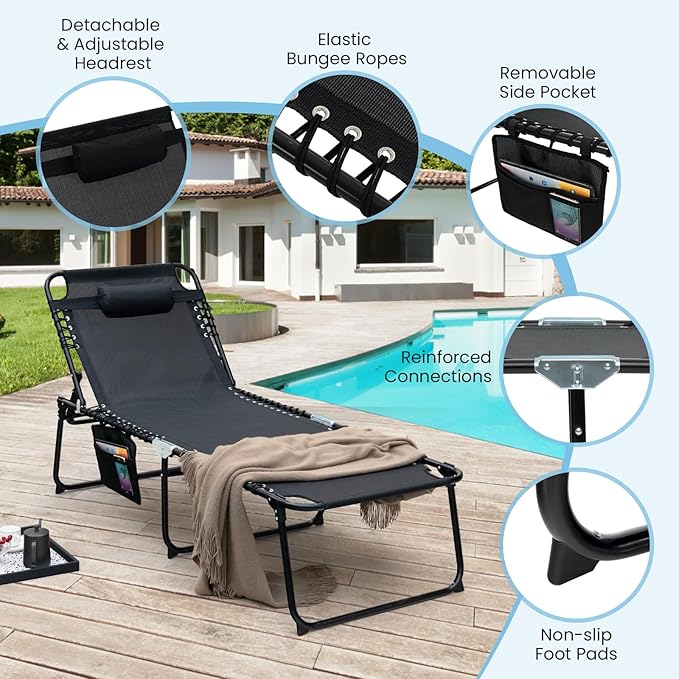 GYMAX Lounge Chair for Outside - Photo 8