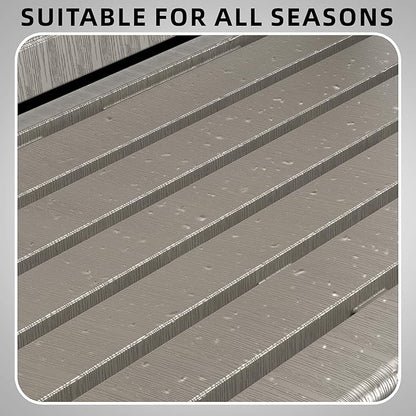 Garden Bench – Resin Classic Outdoor Bench, All-Weather Front Porch Bench for Patio, Yard & Garden