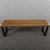 MBQQ Outdoor Soild Wood Bench, 55 inch Patio Picnic Bench - Photo 7