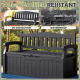Homall 75 Gallon Outdoor Storage Benches Lockable Deck Box with Waterproof and UV Resistant - Photo 5
